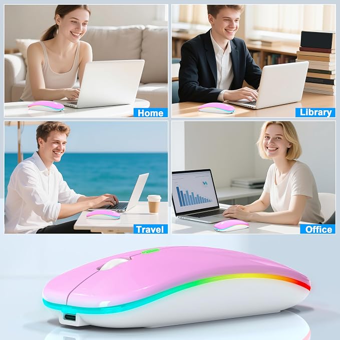 LED Wireless Mouse (Purple)