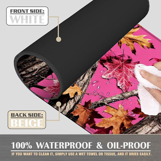 Pink Camo Autumn Leaves