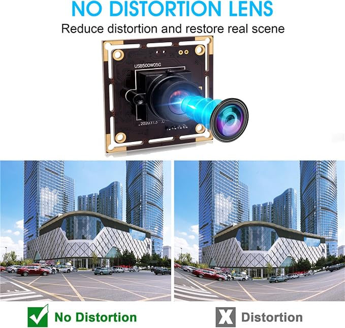 100 Degree No Distortion Lens