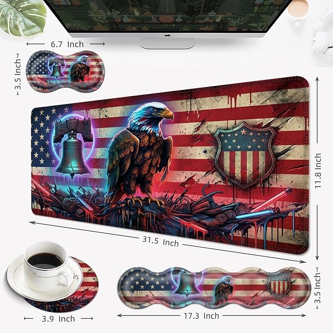 Bald Eagle American Flag