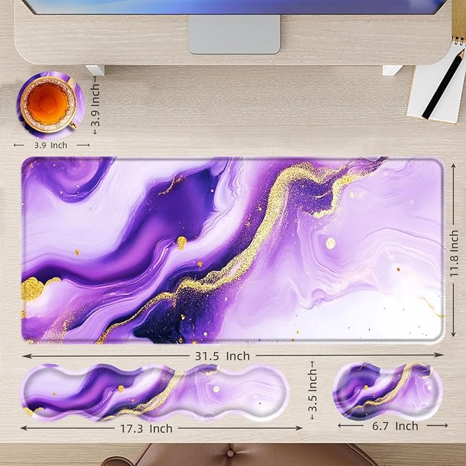 Purple and Gold Marble