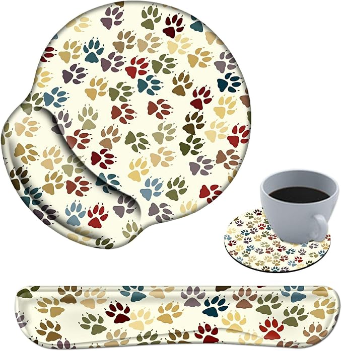 Colored Dog Footprints