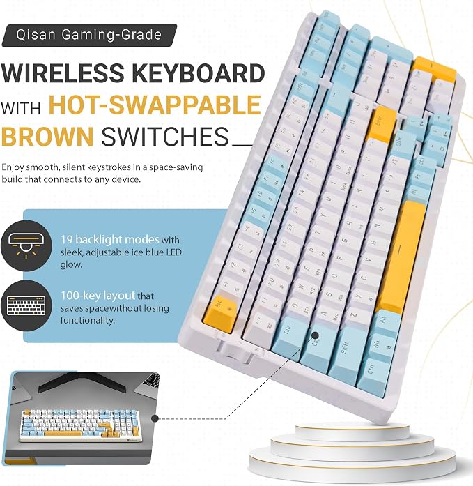 Brown Switch-Blue & Yellow