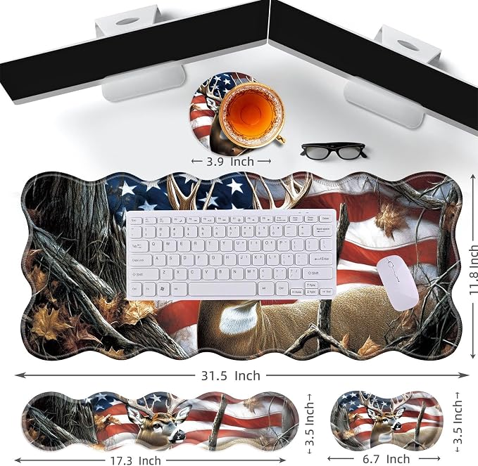 Deer Tree Forest American Flag
