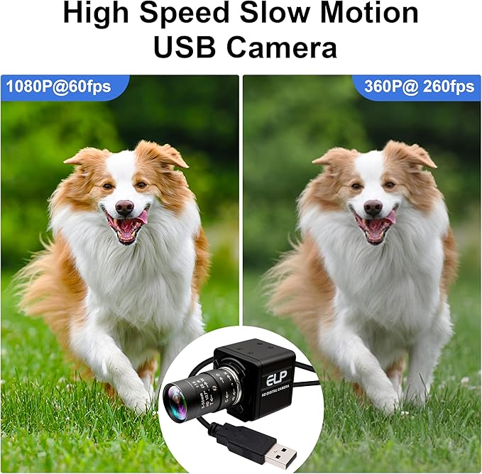 260fps USB Camera with 5-50mm Zoom Lens