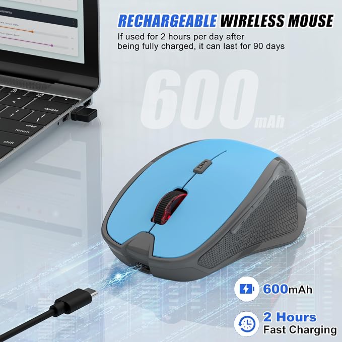 Bluetooth Wireless Mouse (Blue)