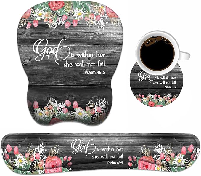 Floral Quote Bible Verse Psalm 46:5