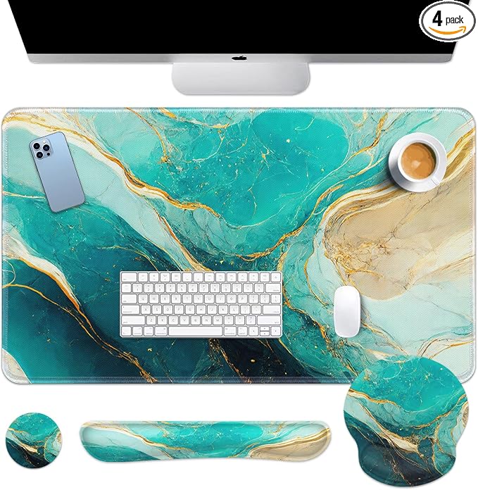 Green and Gold Marble
