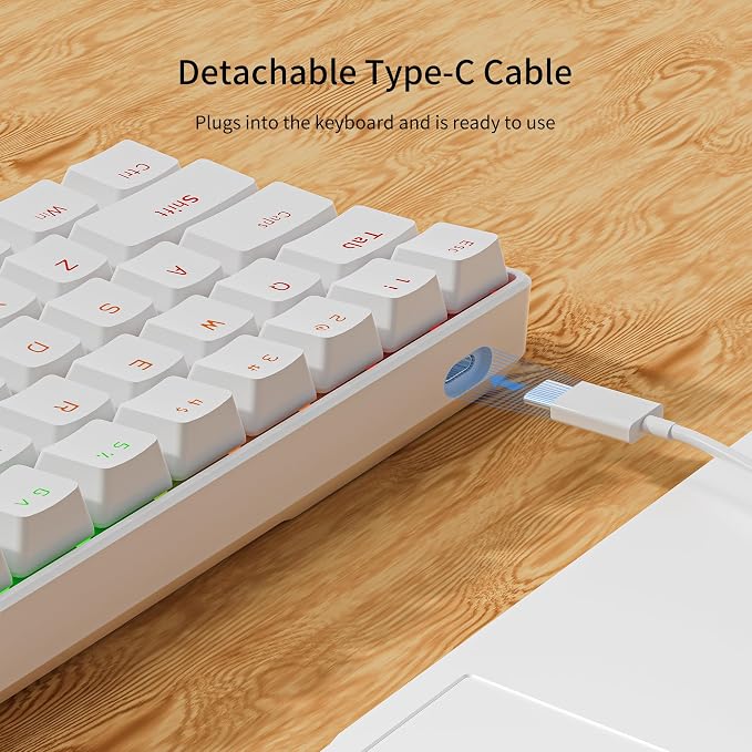 white keycaps-red switch
