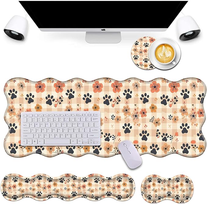 Flowers Dog Paw Prints