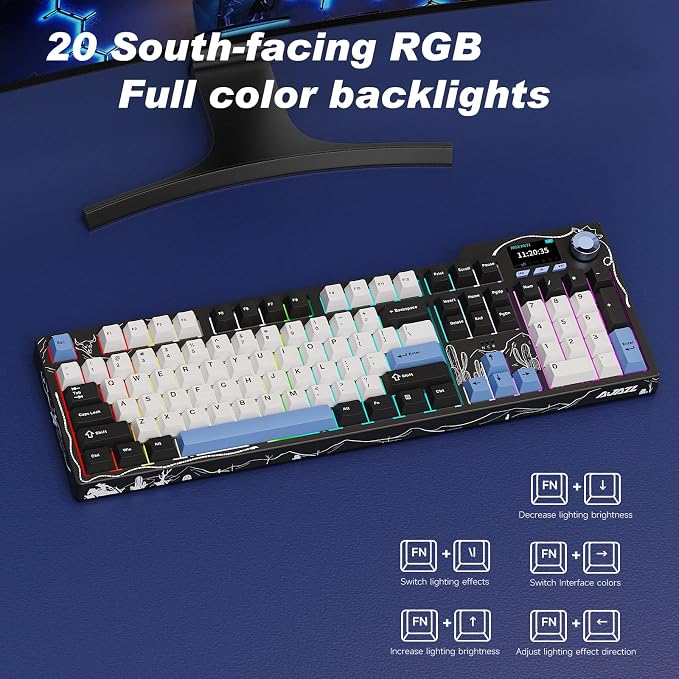 Blue White AK35i V4 with Screen