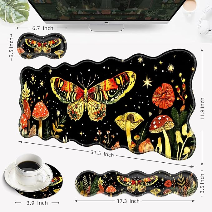 8 Mushrooms and Butterflies