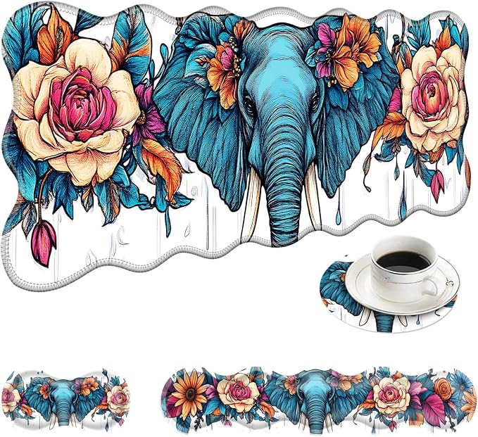8 Floral Elephant