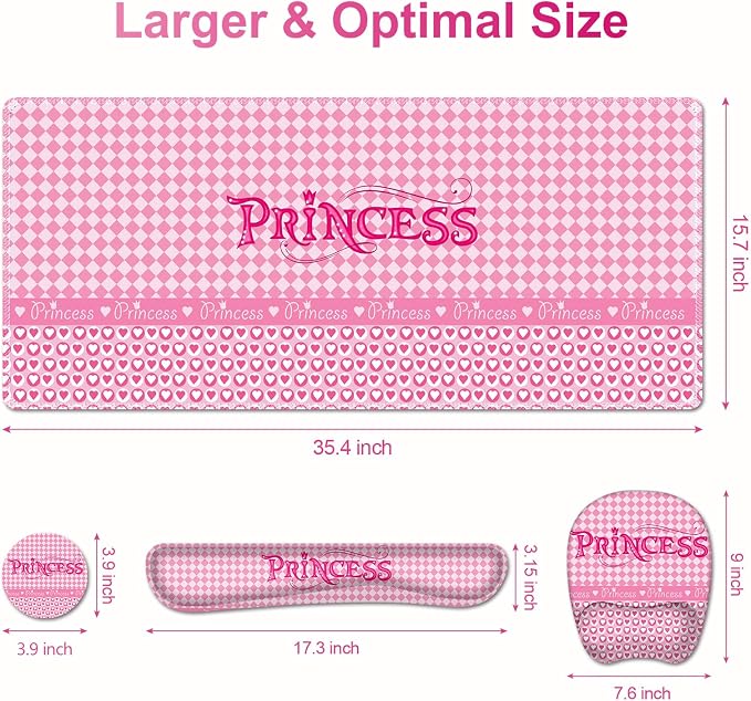 Pink Checkered Princess Girl