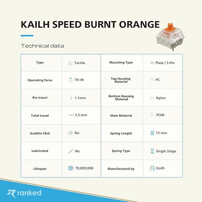 Kailh Speed Burnt Orange