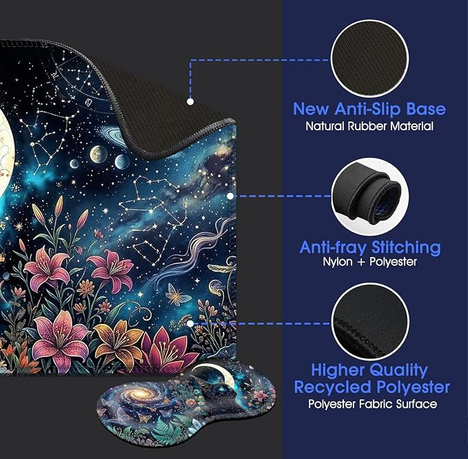 Black Cat Floral Moon