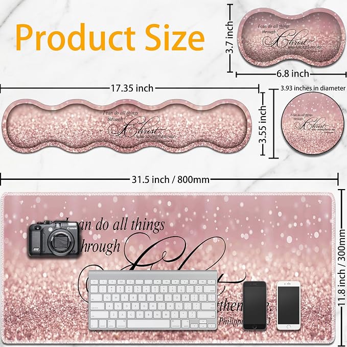 Bible Verse Pink Glitter Phil 4-13