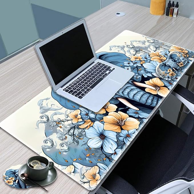 Elephant Blue Flowery