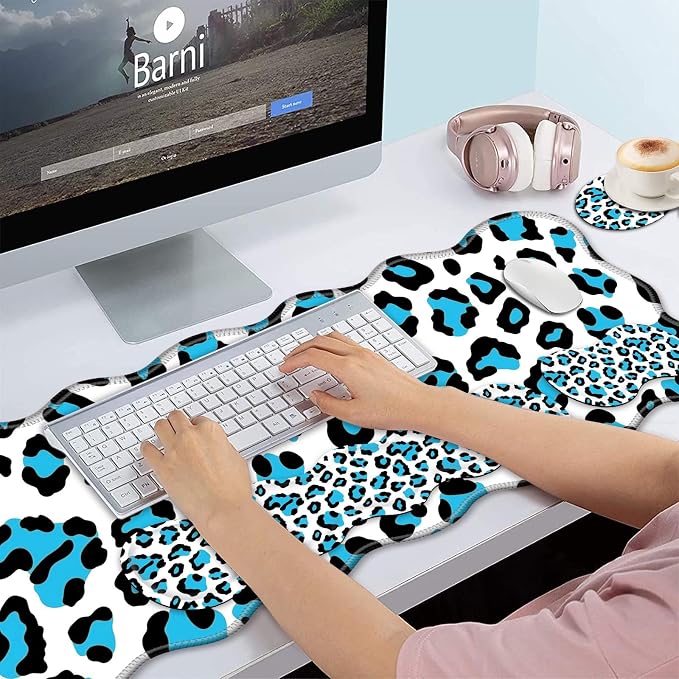 Blue Leopard Print