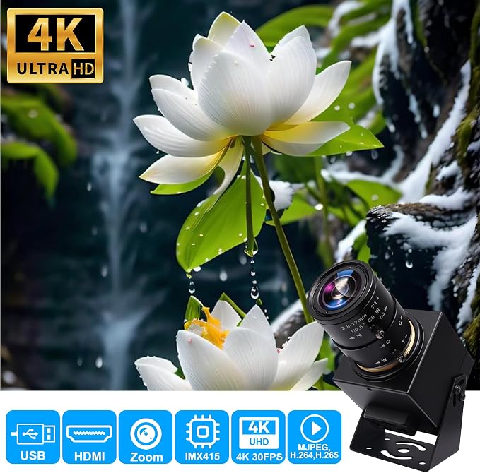4K USB HDMI Camera with 2.8-12mm Lens