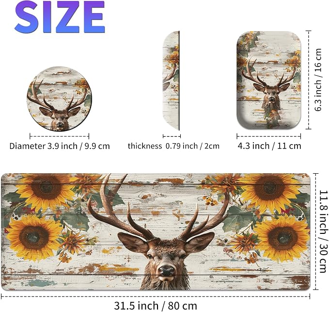 Wood Sunflower Deer