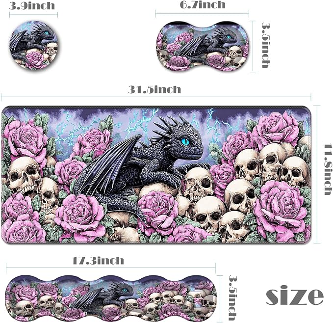 Dragon With Roses Skulls-2-30
