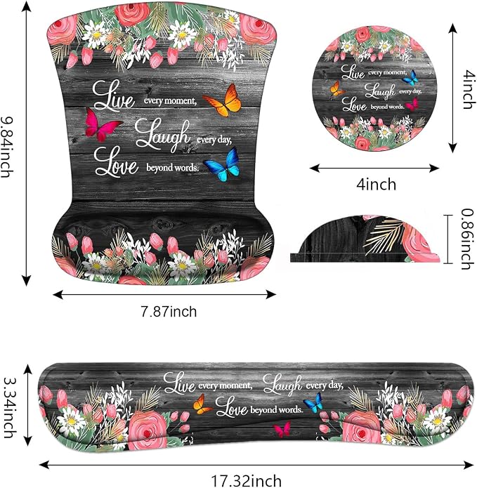 Floral Quote Live Laugh Love