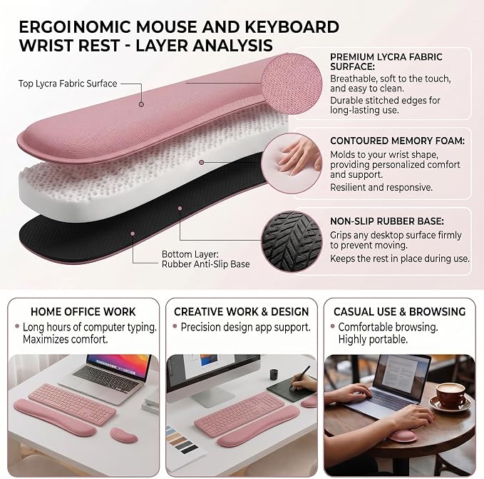 Purple Pink - Wrist Rest Set
