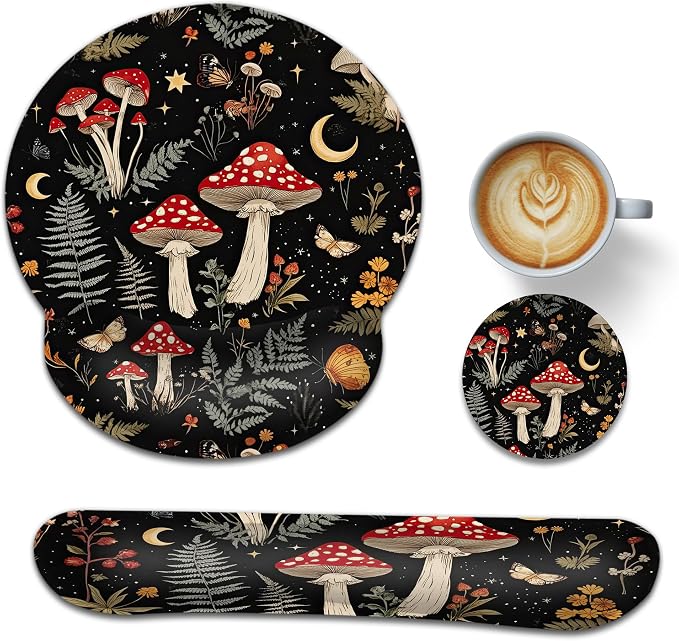 Mushrooms Butterfly Moon Herbs