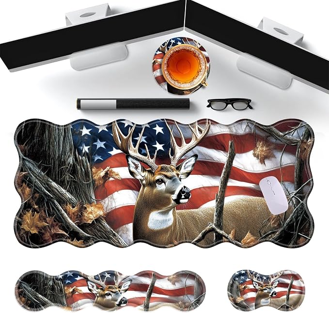Deer Tree Forest American Flag