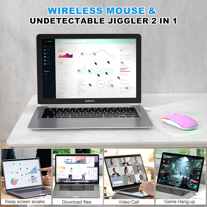 LED Wireless Mouse (Purple)