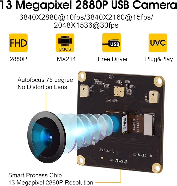 75 Degree Autofocus Usb Camera Module