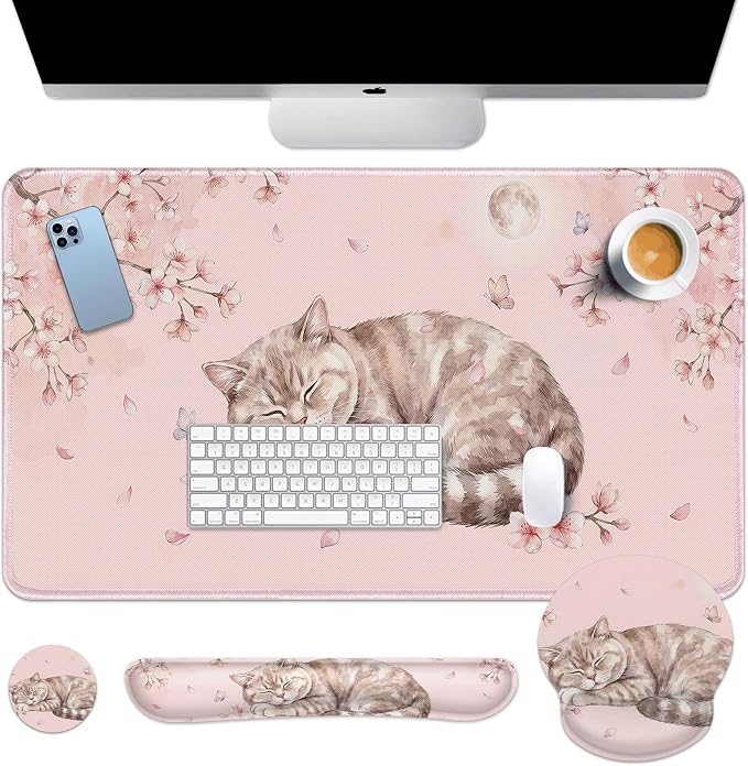 Cat Pink Floral