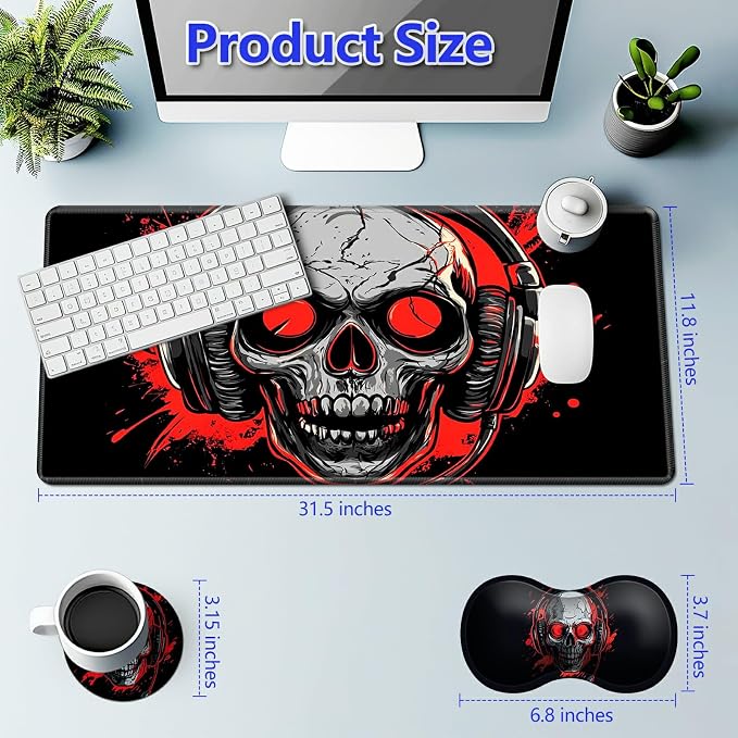 Skull with earphones