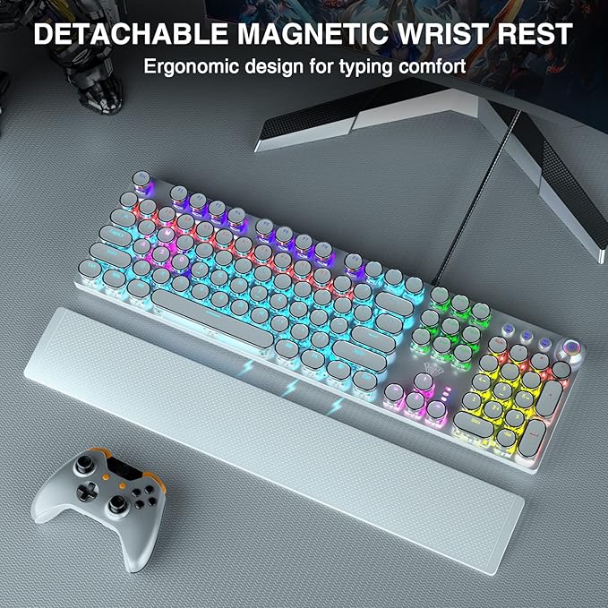 White | Clicky Blue Switches