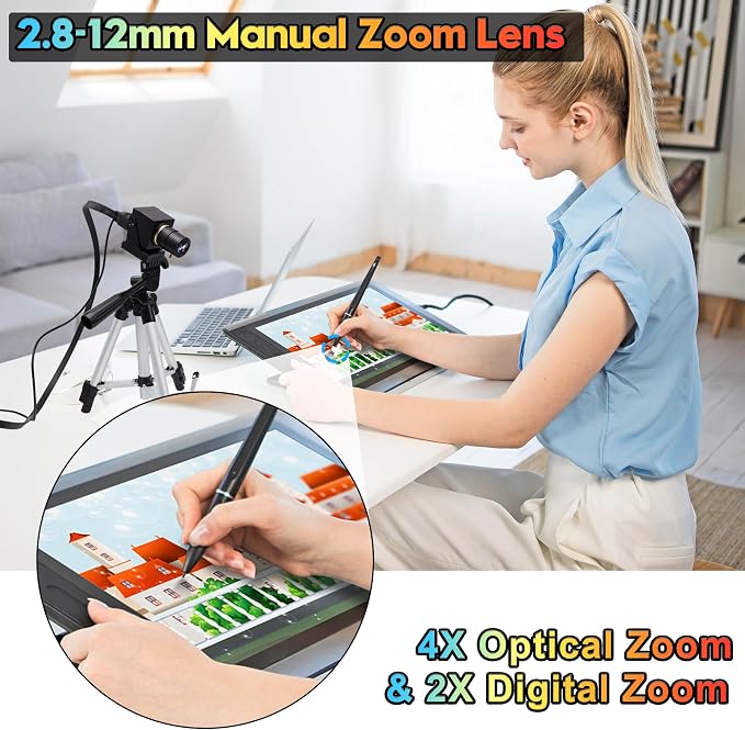 4K USB HDMI Camera with 2.8-12mm Lens