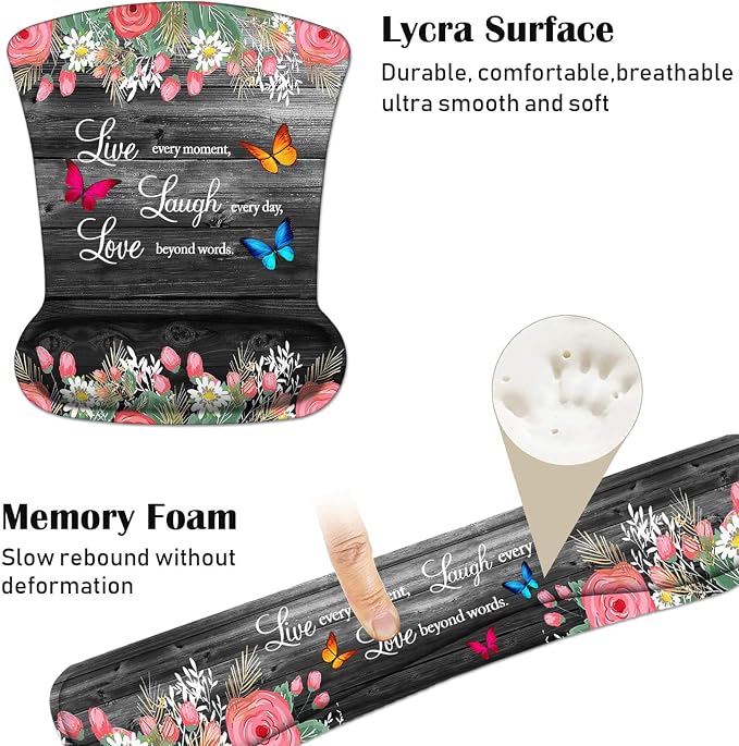 Floral Quote Live Laugh Love
