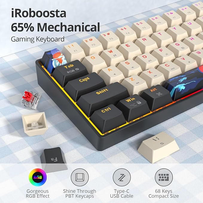 68 Carbon/Red Switch