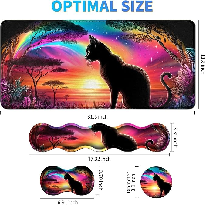 Sunset Cat Back View