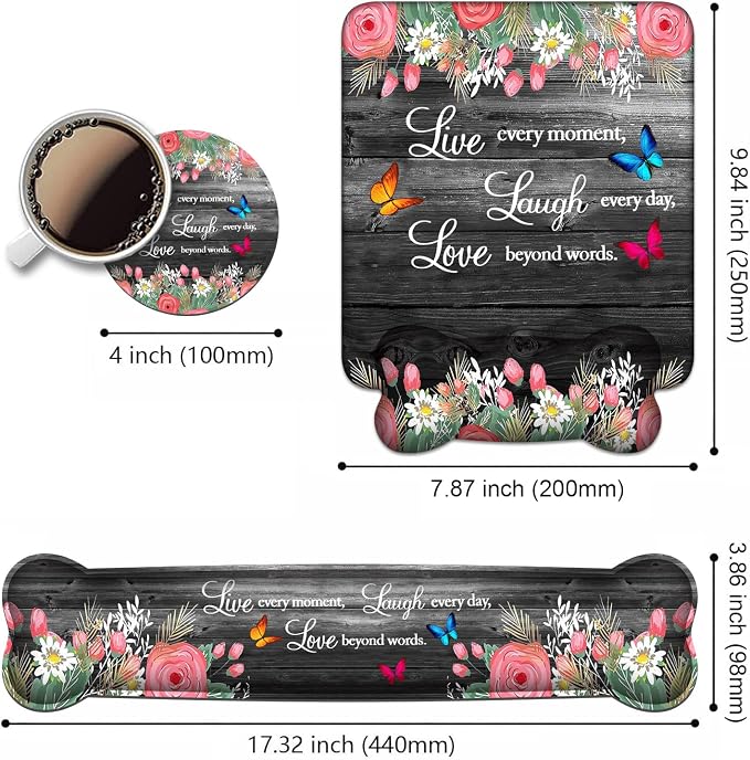 Floral Quote Live Laugh Love