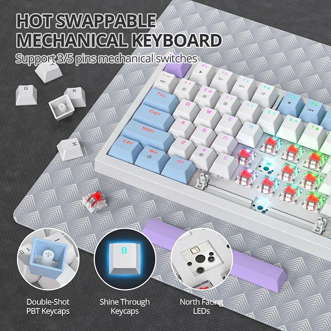 82 Purple White/Red Switch