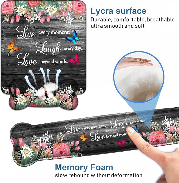 Floral Quote Live Laugh Love