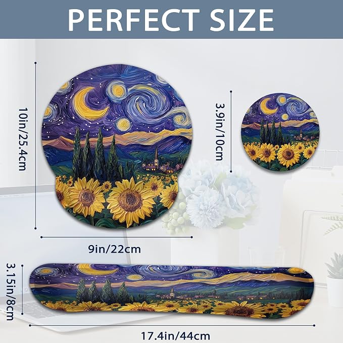 Starry Night Sunflower Field
