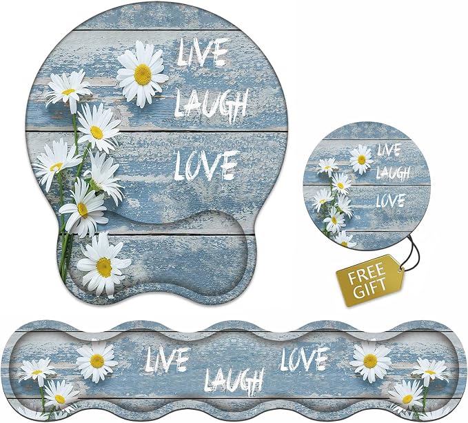 Dreamy Daisy Vintage Wood Board Live Laugh Love