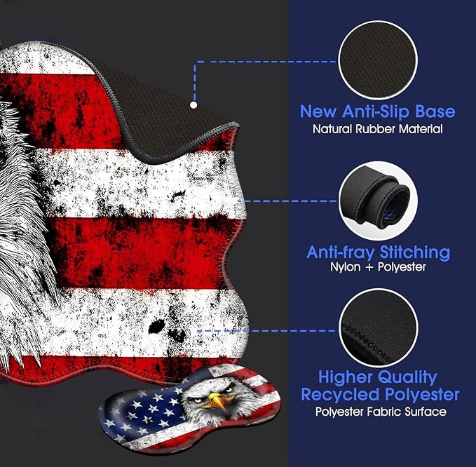 3 Bald Eagle American Flag