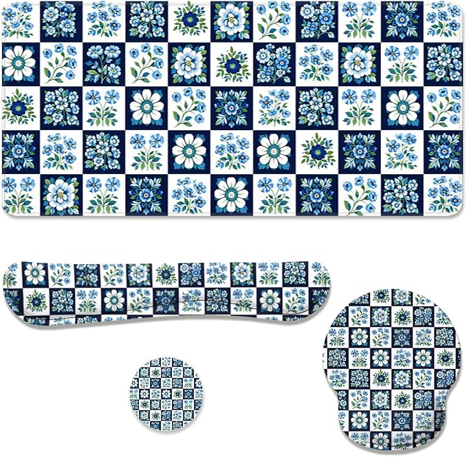 Blue Floral Tile