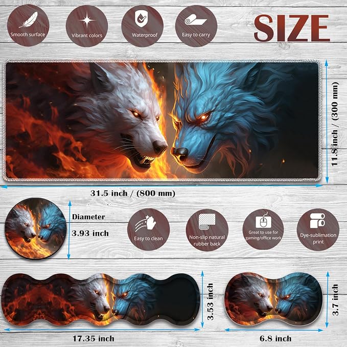 Ice Wolf and Fire Wolf