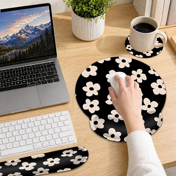 Abstract Black Flower