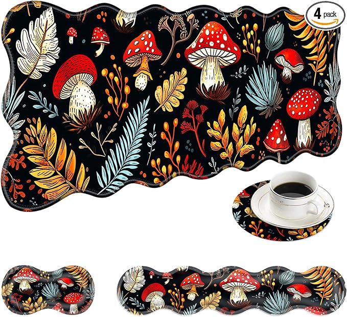 1 Vibrant Mushroom and Plant