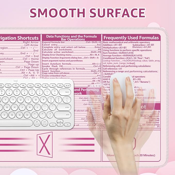 Pink Excel Shortcuts